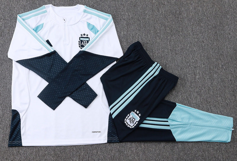 2026-27 ARGENTINA TRACKSUITS TRAINING SUIT—WHITE