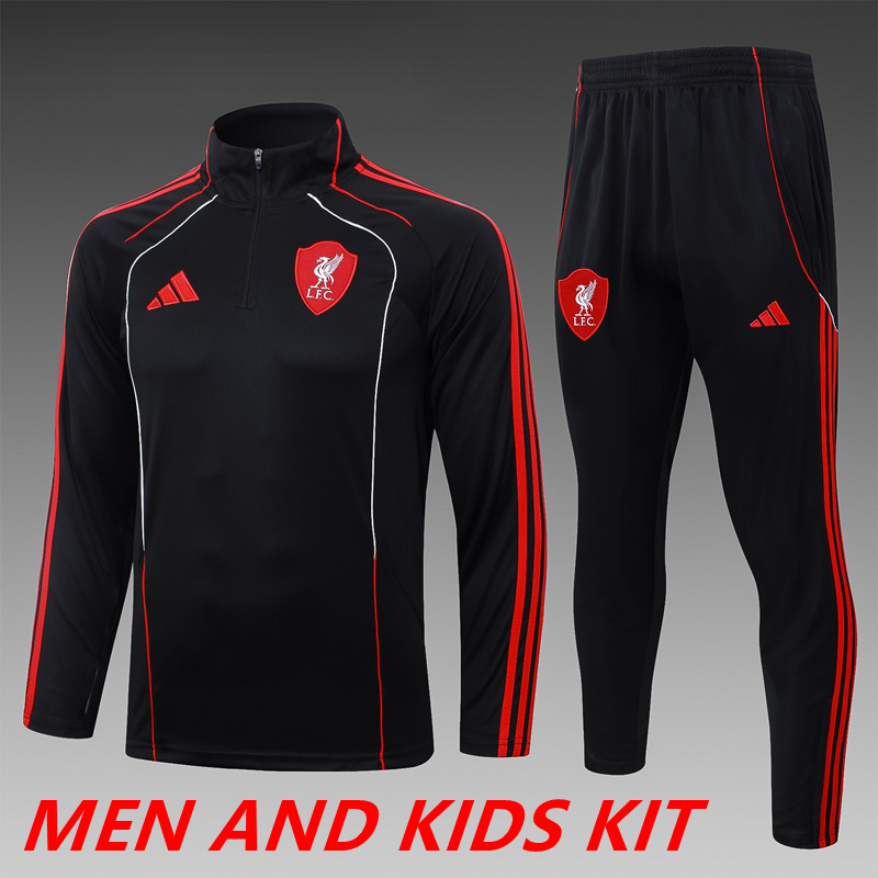 2026-27 LIVERPOOL TRACKSUITS TRAINING SUIT-BLACK