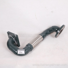 2606414690 Fusheng genuine screw air compressor SF90W body exhaust pipe with flange metal braided pipe