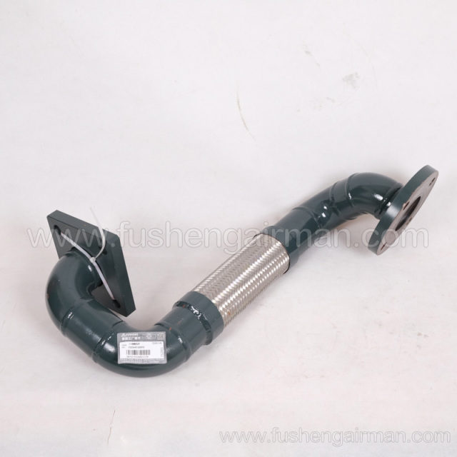 2606414690 Fusheng genuine screw air compressor SF90W body exhaust pipe with flange metal braided pipe