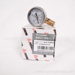 2105010155 Fusheng Genuine Screw Compressor 1-1/2"/1.6MPa Vertical Oil Filled Pressure Gauge