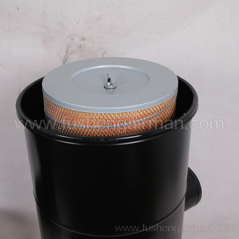 2605542090 Fusheng genuine screw compressor air filter assembly with built-in main air filter and safety filter.