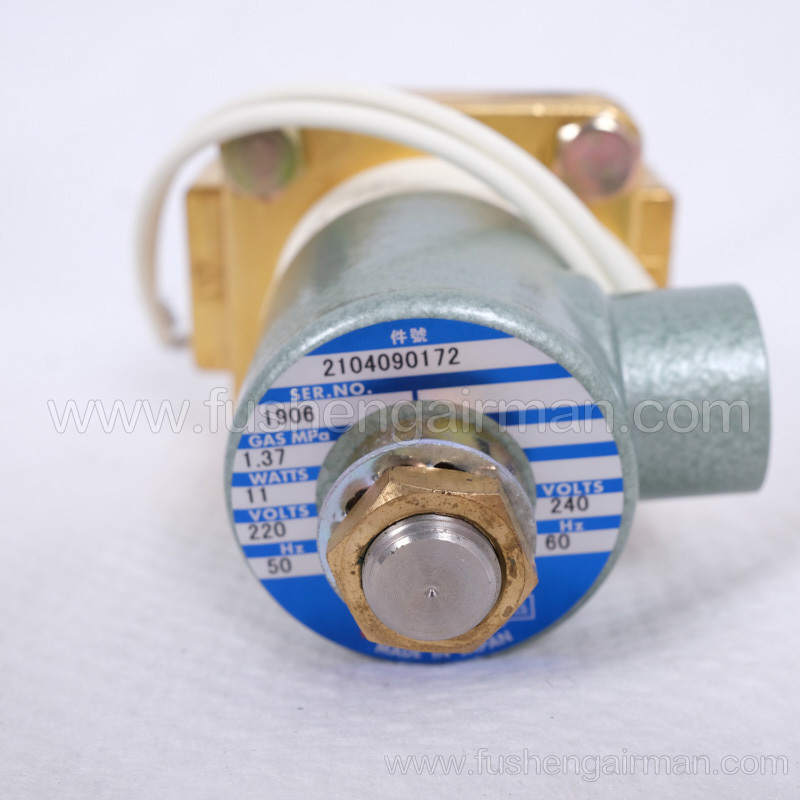 2104090172=9313915-252104-K Fusheng genuine screw air compressor 1/2" 2-position 2-way solenoid valve