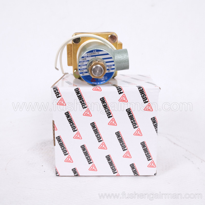 2104090172=9313915-252104-K Fusheng genuine screw air compressor 1/2" 2-position 2-way solenoid valve