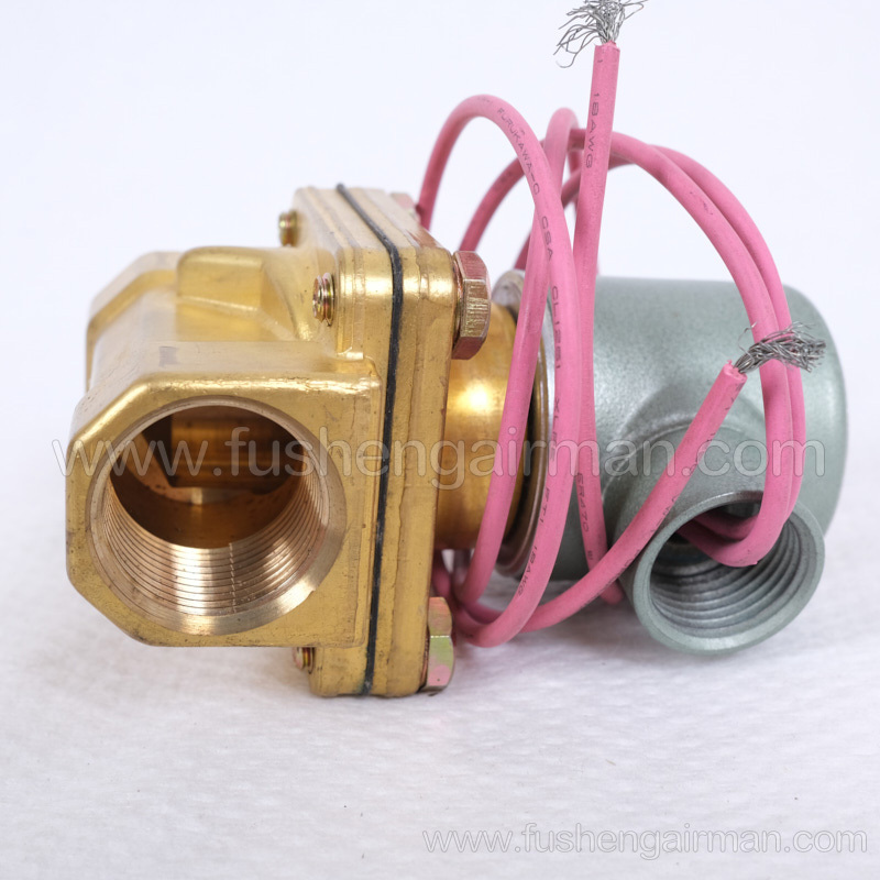 2104090172=9313915-252104-K Fusheng genuine screw air compressor 1/2" 2-position 2-way solenoid valve