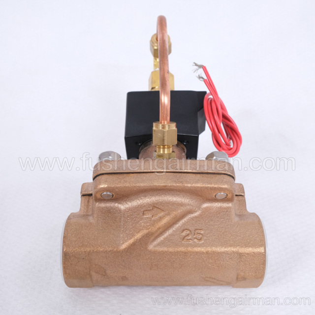 2104090044 Fusheng 1" 10bar 2-position 2-way NC water stop valve for ZW oil-free water lubrication series