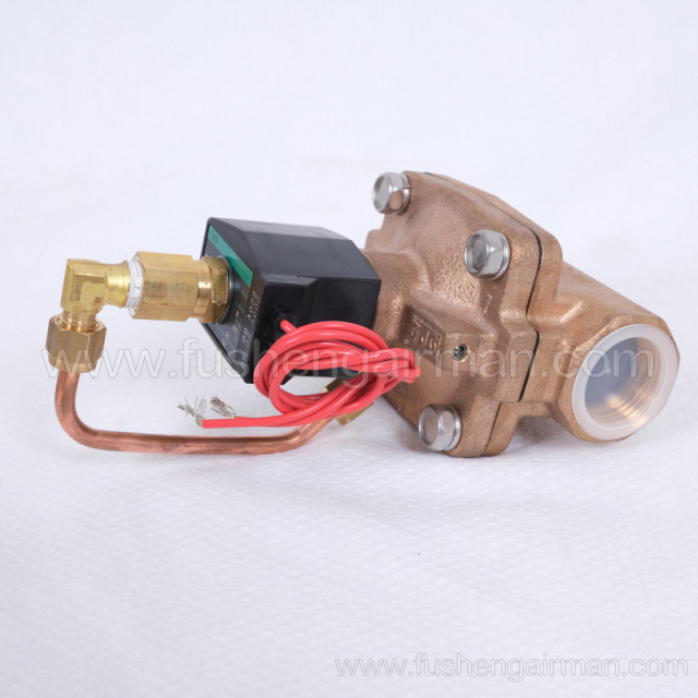 2104090044 Fusheng 1" 10bar 2-position 2-way NC water stop valve for ZW oil-free water lubrication series