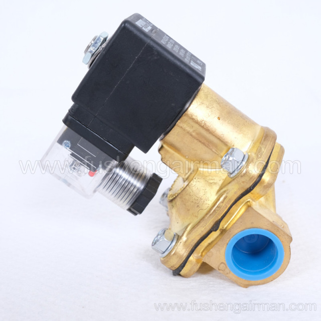 2104090088 Fusheng genuine oil free water lubrication screw machine 1/2"16bargN.C make up drain solenoid valve