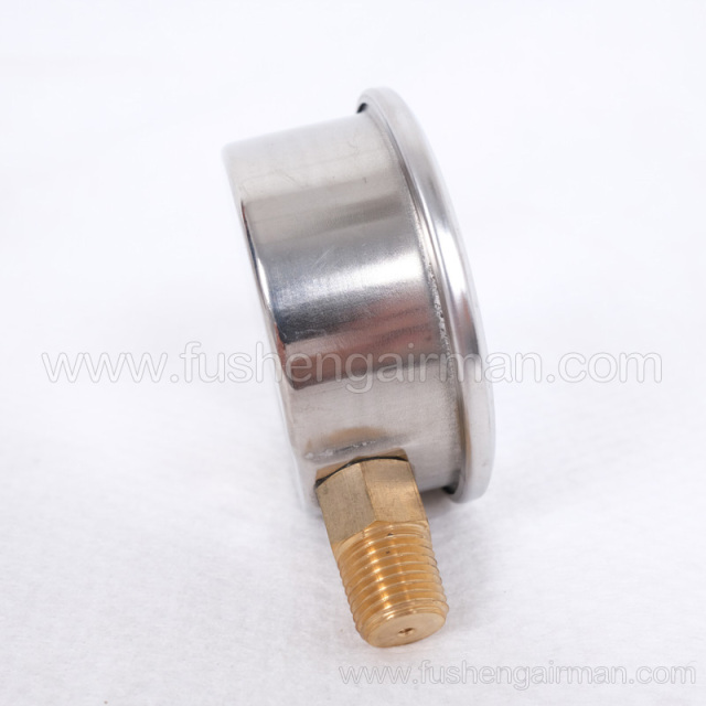 2105010180=9320631-2032211 Fusheng Screw Compressor 2-1/2 Upright Oil Filling Pressure Gauge