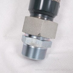 2606413690 Fusheng Genuine Screw Compressor SA62G Main Fuel Injection Pipe Metal Braided One End Flange