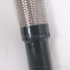 2606413690 Fusheng Genuine Screw Compressor SA62G Main Fuel Injection Pipe Metal Braided One End Flange