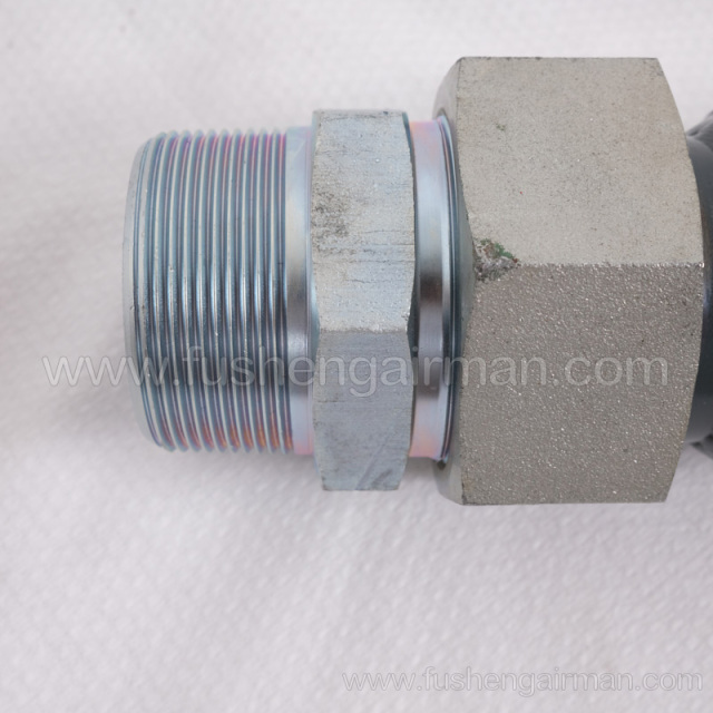 2606413690 Fusheng Genuine Screw Compressor SA62G Main Fuel Injection Pipe Metal Braided One End Flange