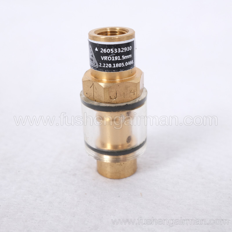 2605332930 Fusheng genuine screw compressor 1.5mm check valve transparent