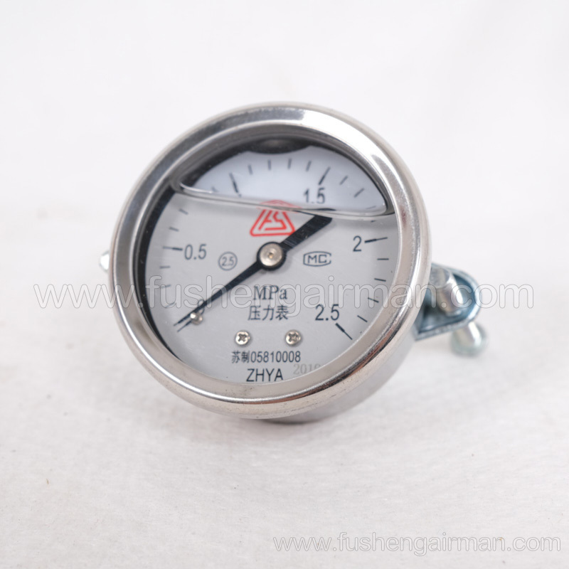 2105010185=9320634-1622211 Fusheng 2" 0-20K Submerged Back Connection Oil Filled Pressure Gauge