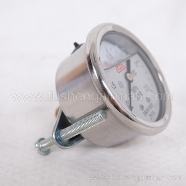 2105010185=9320634-1622211 Fusheng 2" 0-20K Submerged Back Connection Oil Filled Pressure Gauge