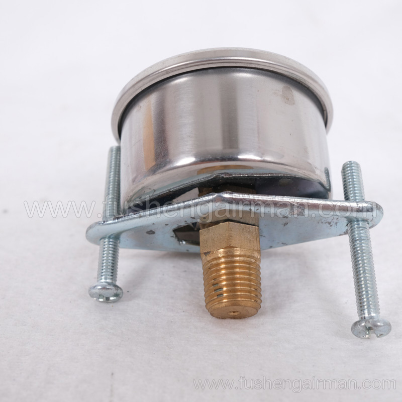 2105010185=9320634-1622211 Fusheng 2" 0-20K Submerged Back Connection Oil Filled Pressure Gauge
