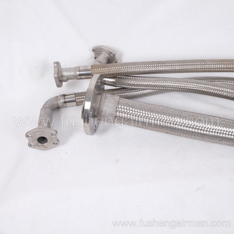 2604460210 Fusheng genuine screw air compressor metal hose assembly total 4 pcs.