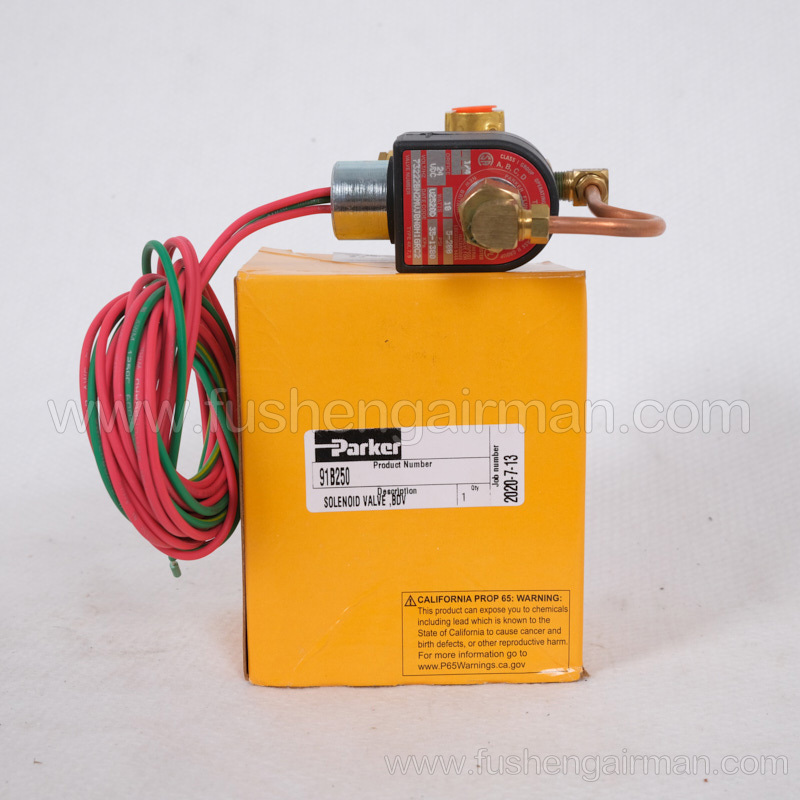 91B250  GD CompAir Original Screw Air Compressor BDV Drain Solenoid Valve PARKER(24V)