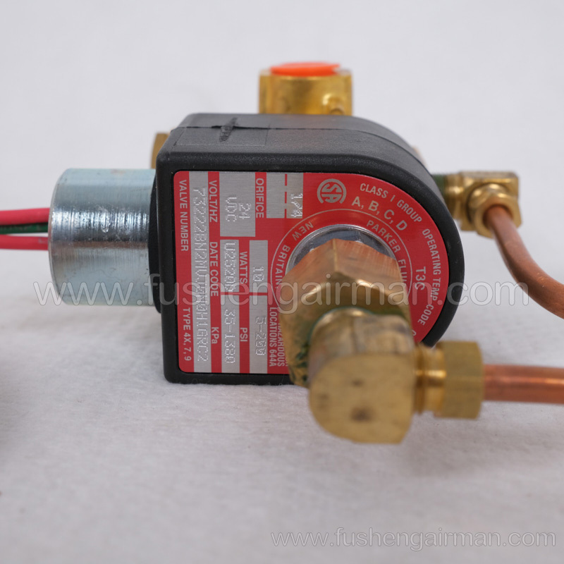 91B250  GD CompAir Original Screw Air Compressor BDV Drain Solenoid Valve PARKER(24V)