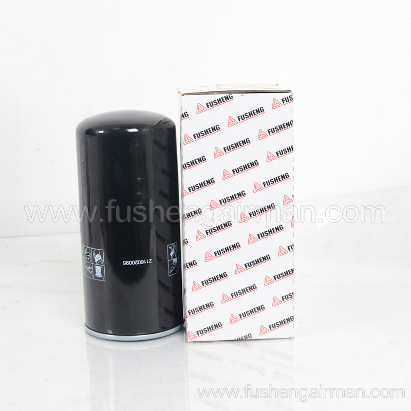 2116020095 Fusheng Screw Compressor Genuine Parts 70 L/min Oil Filter(TES18-22A)