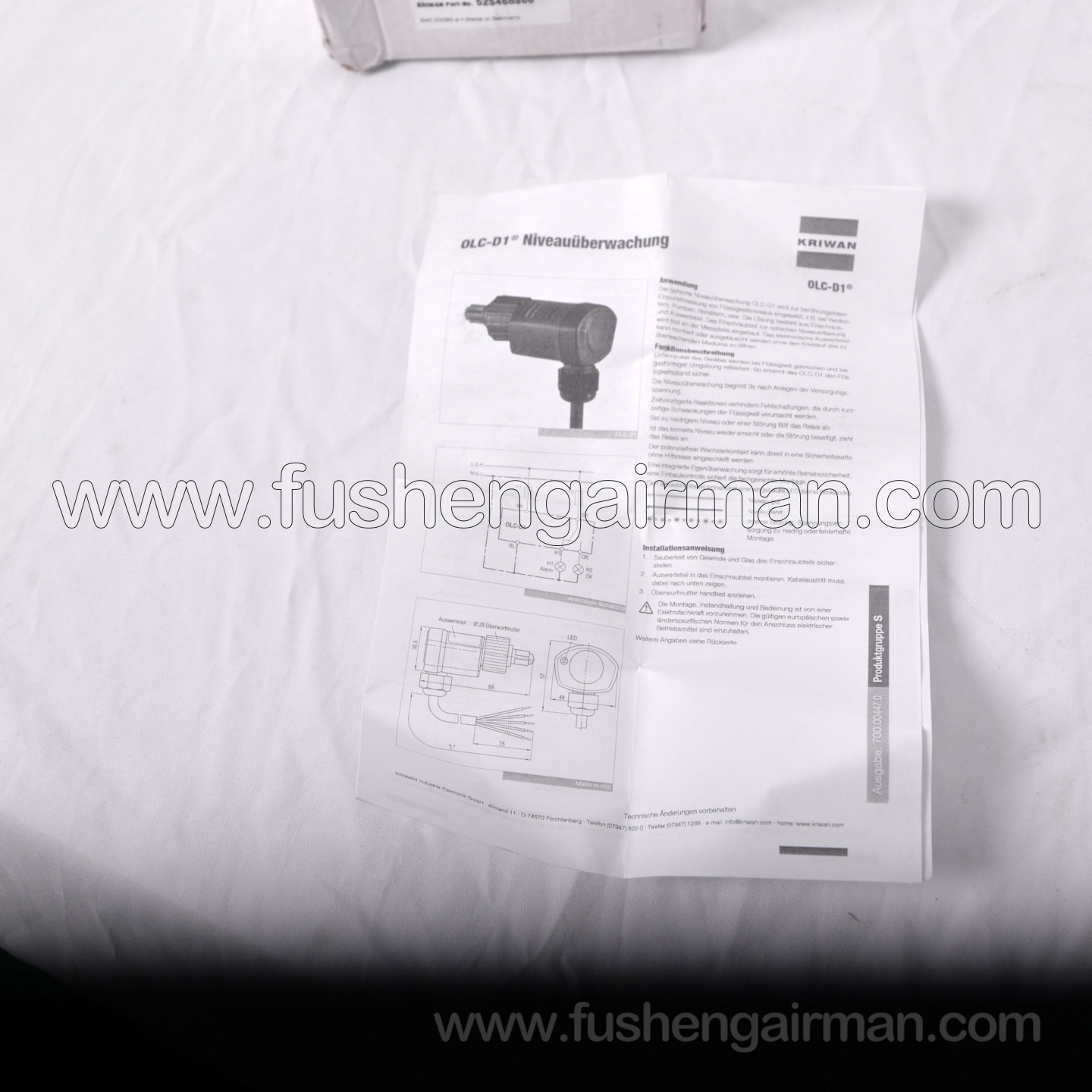 34794901OLC-D1 Bitzer Compressor Photoelectric Oil Level Switch, 230V