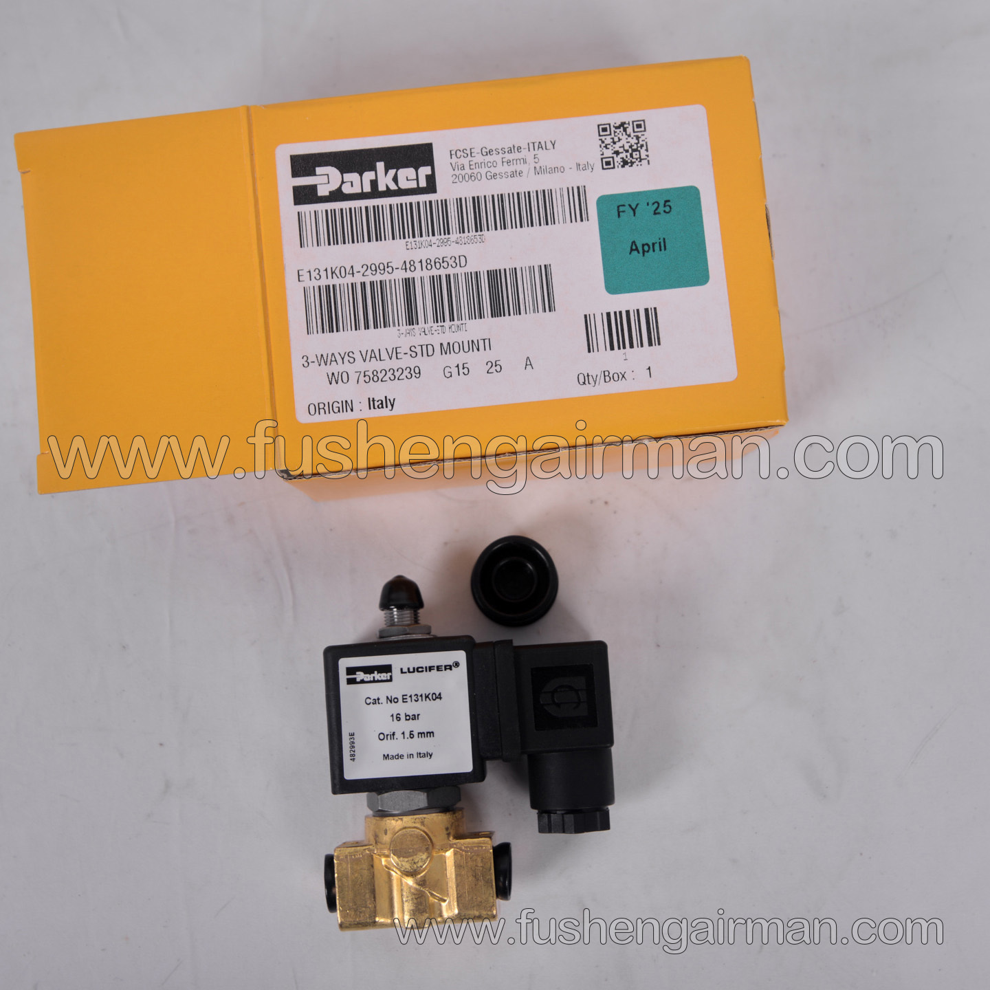 21981311 Ingersoll Rand Piston Air Compressor Genuine Replacement Part: Solenoid Valve E131K04/380/50Hz