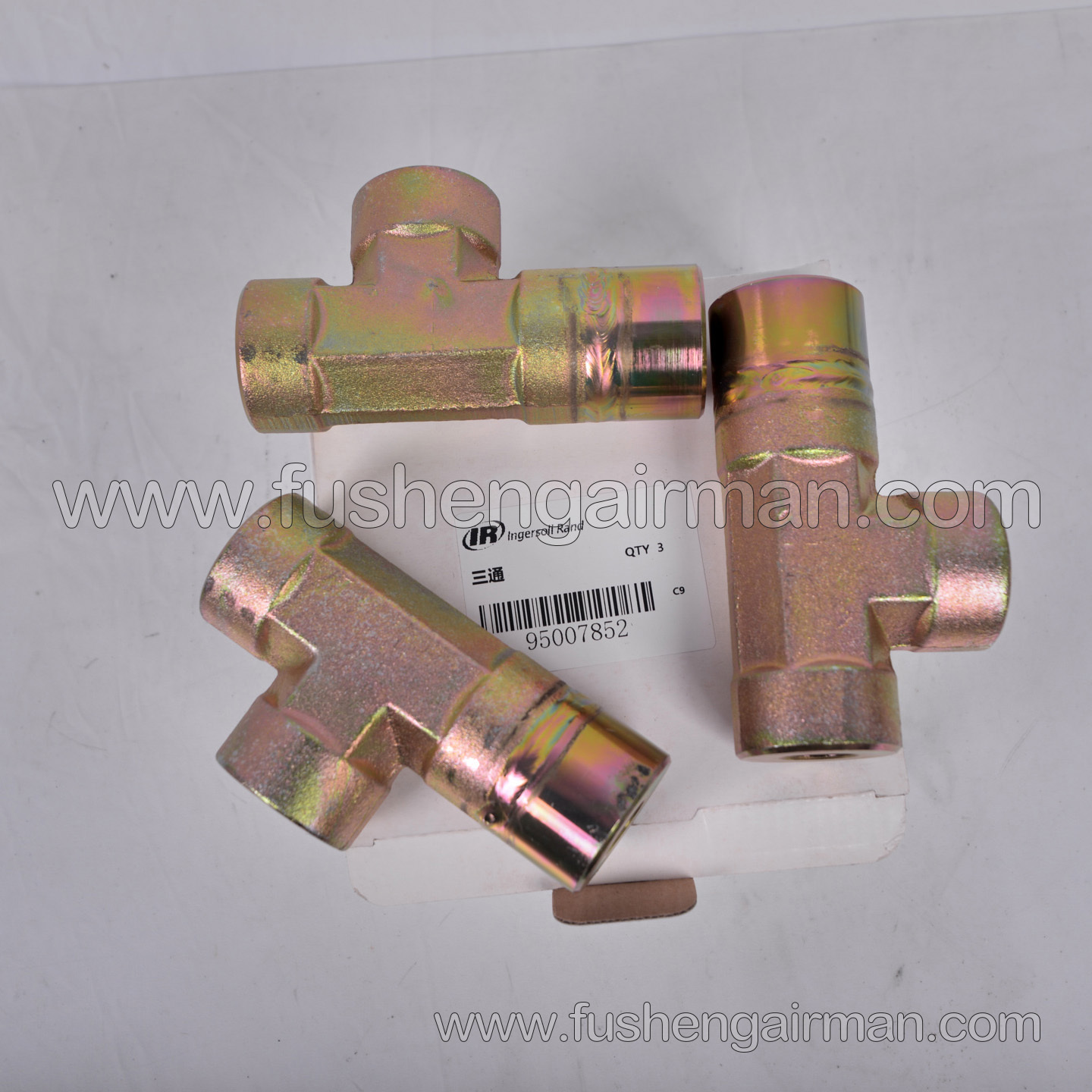 95007852 Ingersoll Rand Piston Air Compressor Genuine Replacement Part: T-Fitting (for 3/8" tubing)