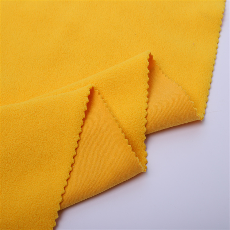 Cheap 100% polyester polar fleece fabric spandex clothing fabric for garment