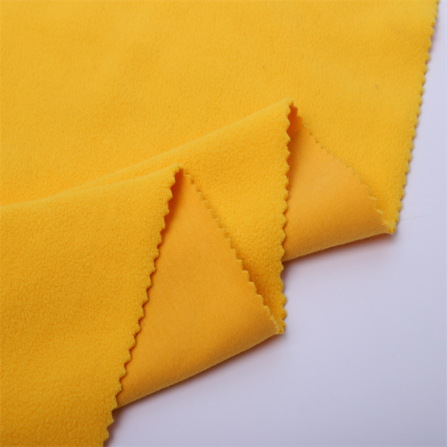Cheap 100% polyester polar fleece fabric spandex clothing fabric for garment