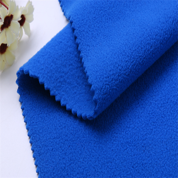 cheap plain 100% polyester knitted warm polar fleece fabric for blankets