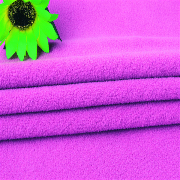Eco-friendly Polar Fleece Fabric one side anti-pilling both sides brushed 100 polyester