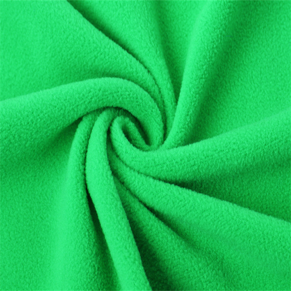 High quality knit 100% polyester polar fleece bonded fleece plush fabric for warm coat