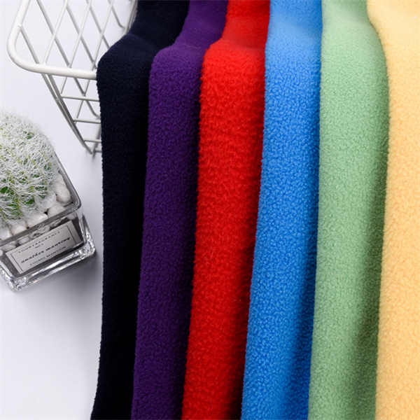 Cheap micro polar fleece fabric elastic for garment and lightweight vest in keqiao