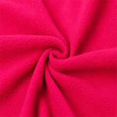100% polyester solid color plain circle yarn knitted terry polar fleece fabric