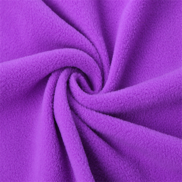 Solid Dyed Polyester Micro Knitted Brushed Polar Fleece Fabric For Garments Wholesale