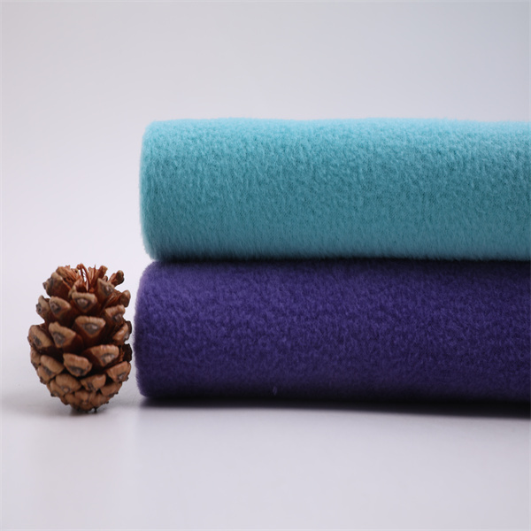 great hand feel spandex Polar Fleece Fabric polyester dyed for garment