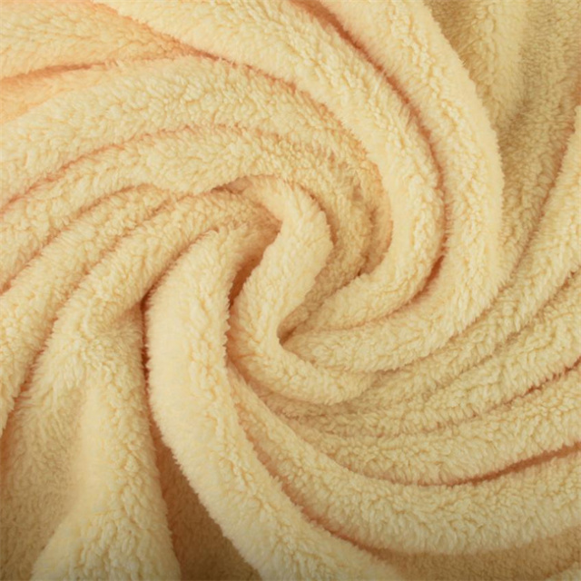 cheap single side soft knitting Shu Velveteen fabric for garment supplier in China