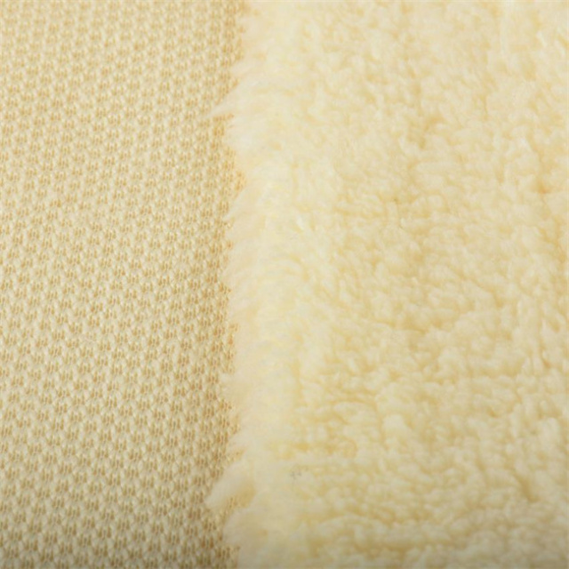 cheap single side soft knitting Shu Velveteen fabric for garment supplier in China