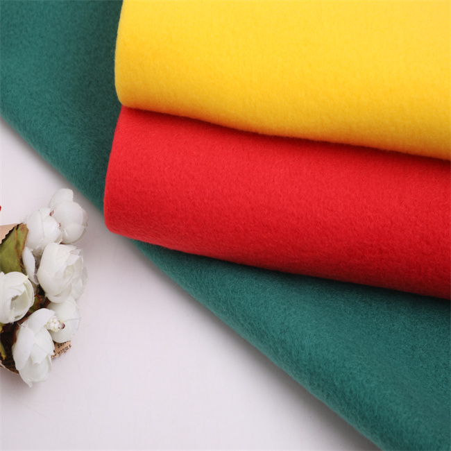 plain knit DTY Brushed Fabric polyester high quality for blanket garment suppliers