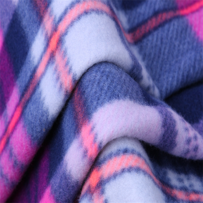 custom printed single brushed poly fabric anti pill for garment and loungewear
