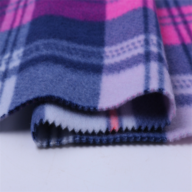 custom printed single brushed poly fabric anti pill for garment and loungewear