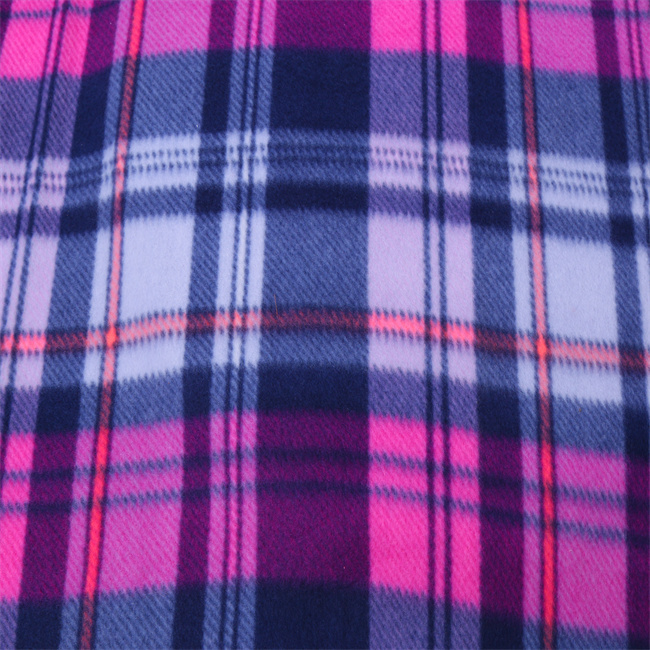 custom printed single brushed poly fabric anti pill for garment and loungewear