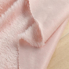 high quality sherpa warp one side Shu Velveteen plain dying fabric baby blanket