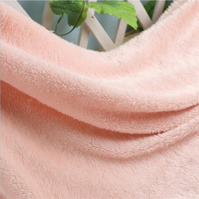 high quality sherpa warp one side Shu Velveteen plain dying fabric baby blanket