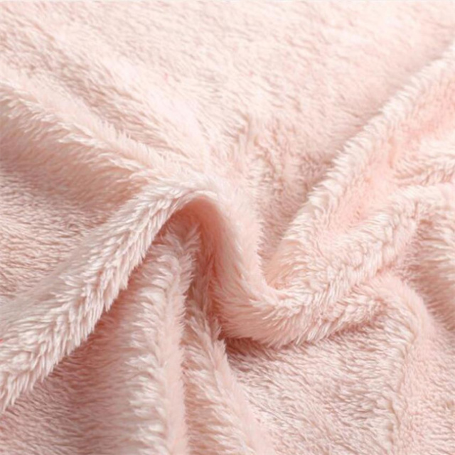 high quality sherpa warp one side Shu Velveteen plain dying fabric baby blanket