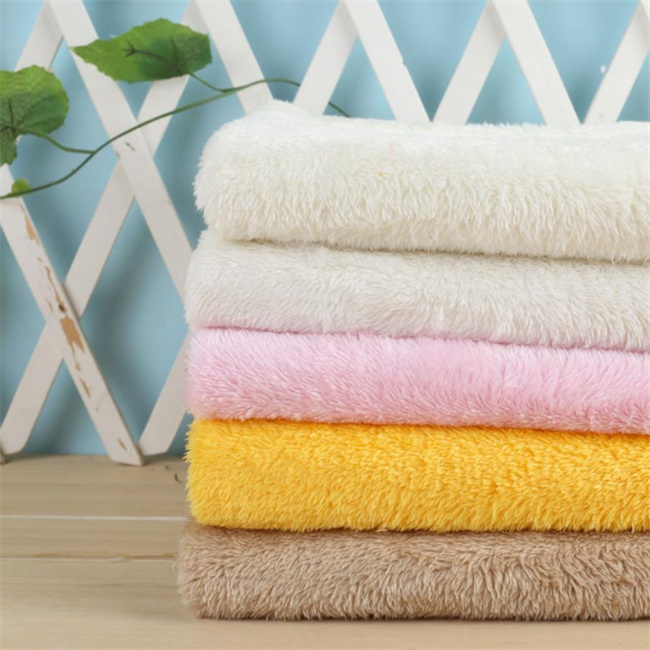 high quality sherpa warp one side Shu Velveteen plain dying fabric baby blanket