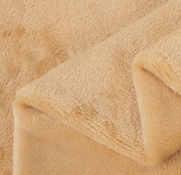high quality custom wholesale flannel fleece fabric plain good feel flannel for jacket China manufacturer