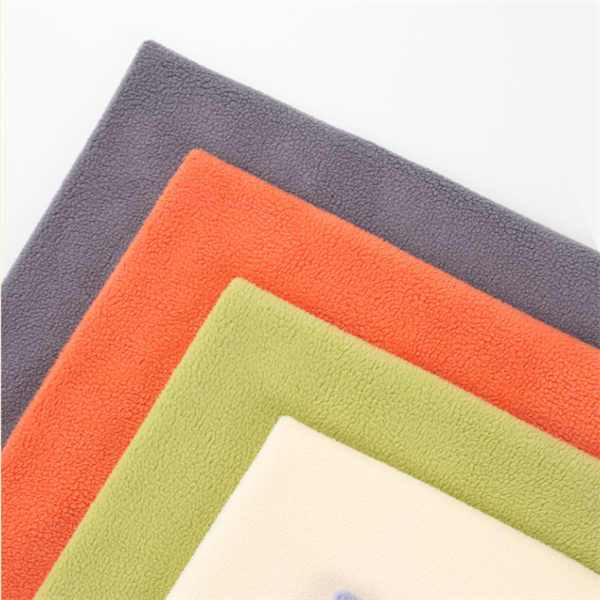 stretch 100% polyester colorful polar fleece fabric high quality nice feel for warm dresses
