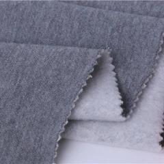 100% polyester softshell fleece fabric sherpa fabric bonded french terry fabric for jacket sj#