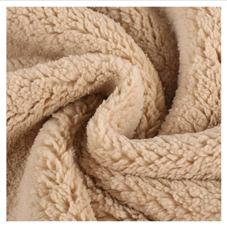 100% polyester softshell fleece fabric sherpa fabric bonded french terry fabric for jacket sj#